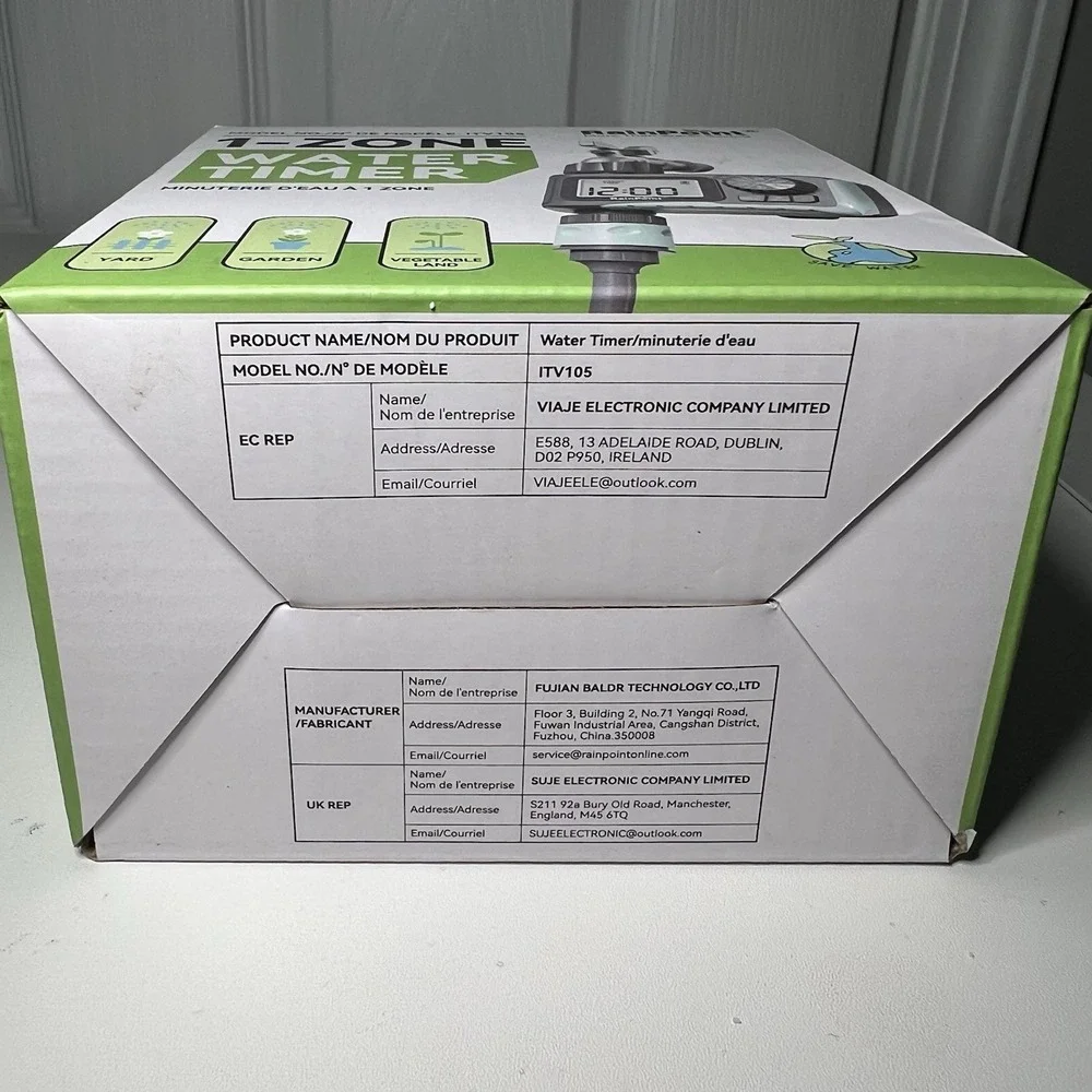 NEW RainPoint Programmable 1 Zone Water‎ Timer Model Number ITV105 OPEN BOX